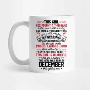 This Girl Was Born In December Mug